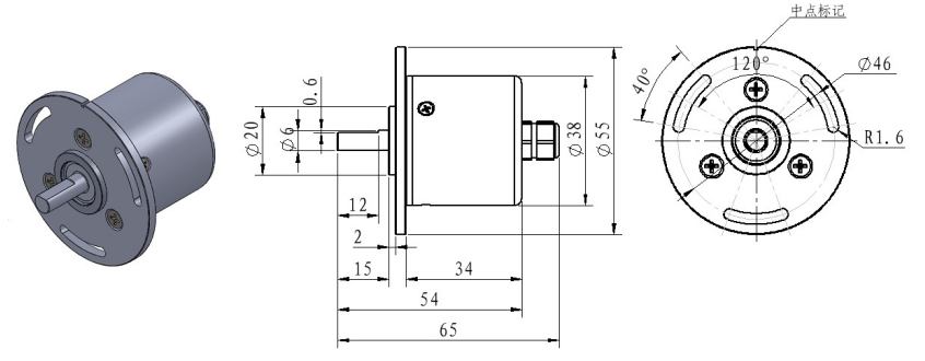 MCJS非接触式角度传感器 4-20mA高精度角位移角度传感器
